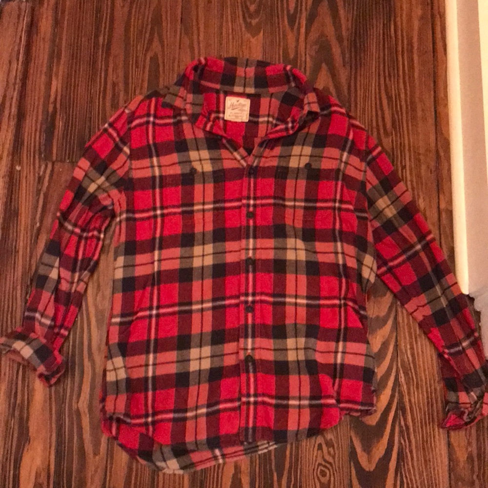 American eagle heritage red plaid flannel